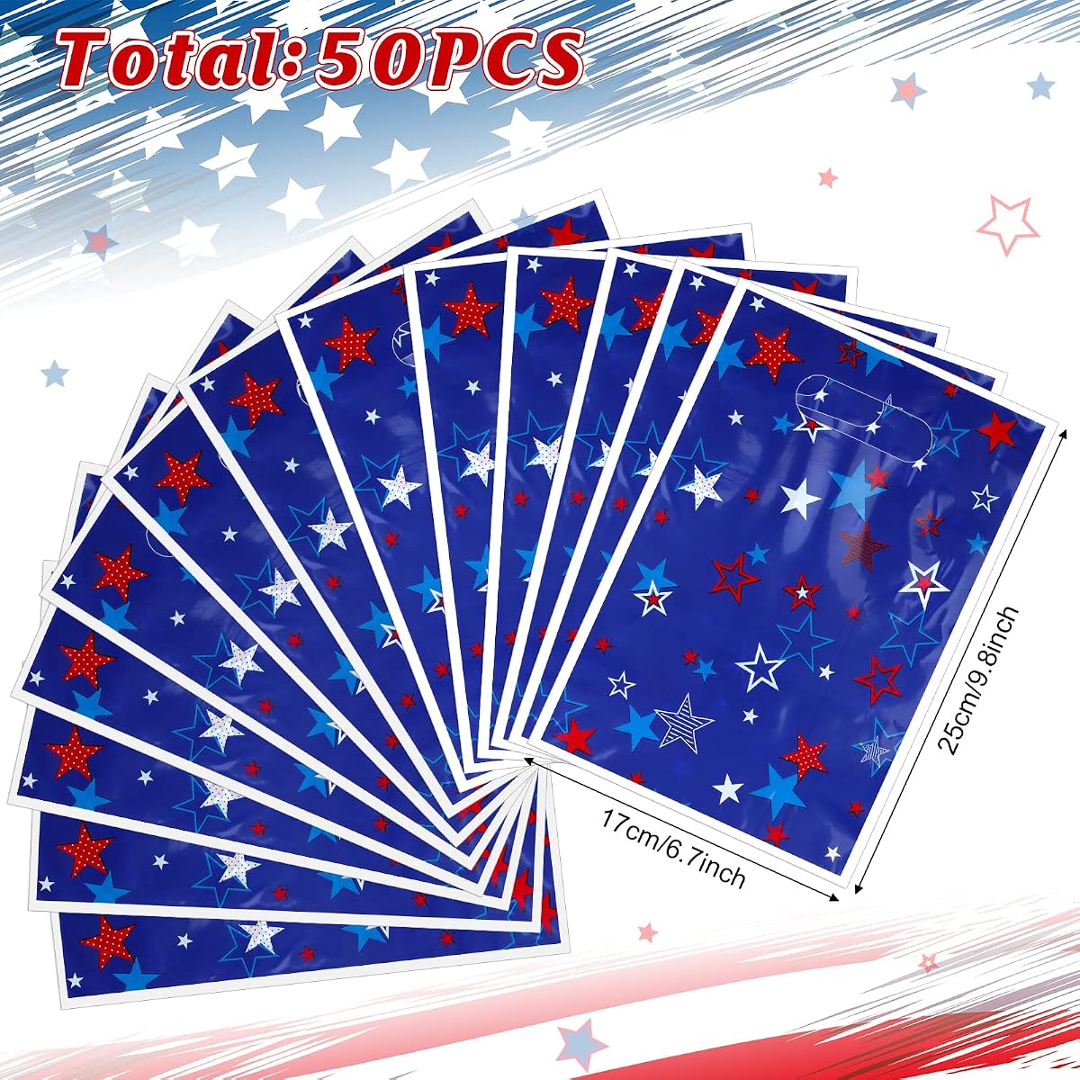 4th of July Red and White Party Decorations, 50 pack view 2