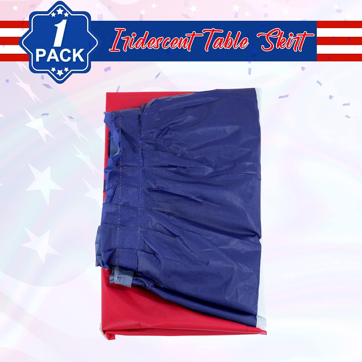4th of July Red and White Table Skirts, 1 pack view 3