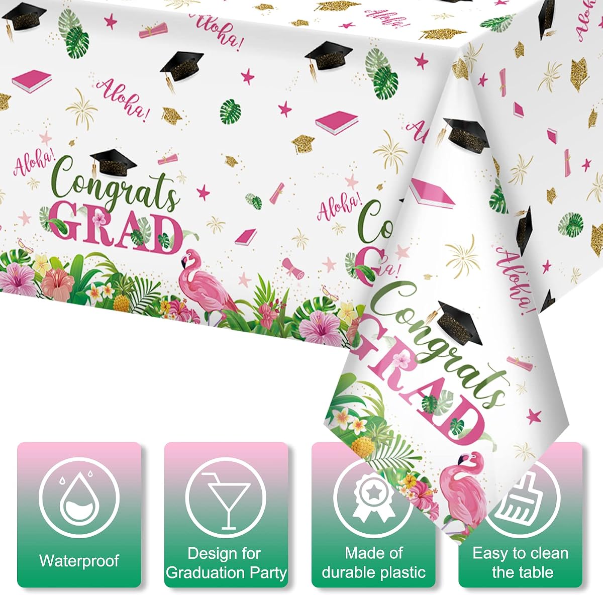 Aloha Rectangle Tablecloth, 54 x 108 inch, 6 pack view 3