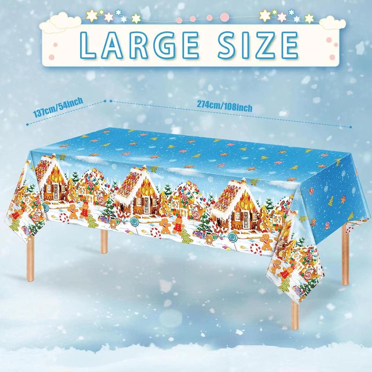 Christmas Banner, 54 x 108 inch, 6 pack view 2