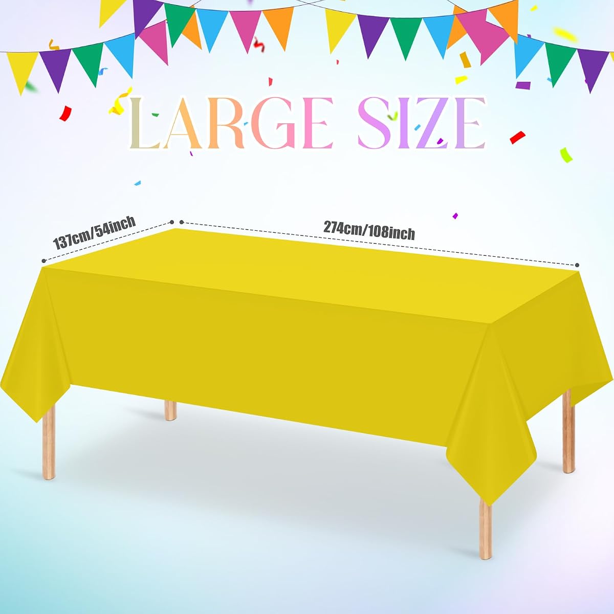 Cinco De Mayo Rectangle Tablecloth, 54 x 108 inch, 12 pack view 2