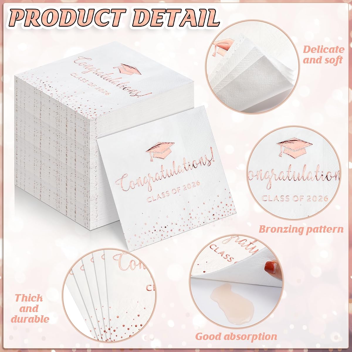 Class of 2026 Napkins 6718, 200 pack view 3