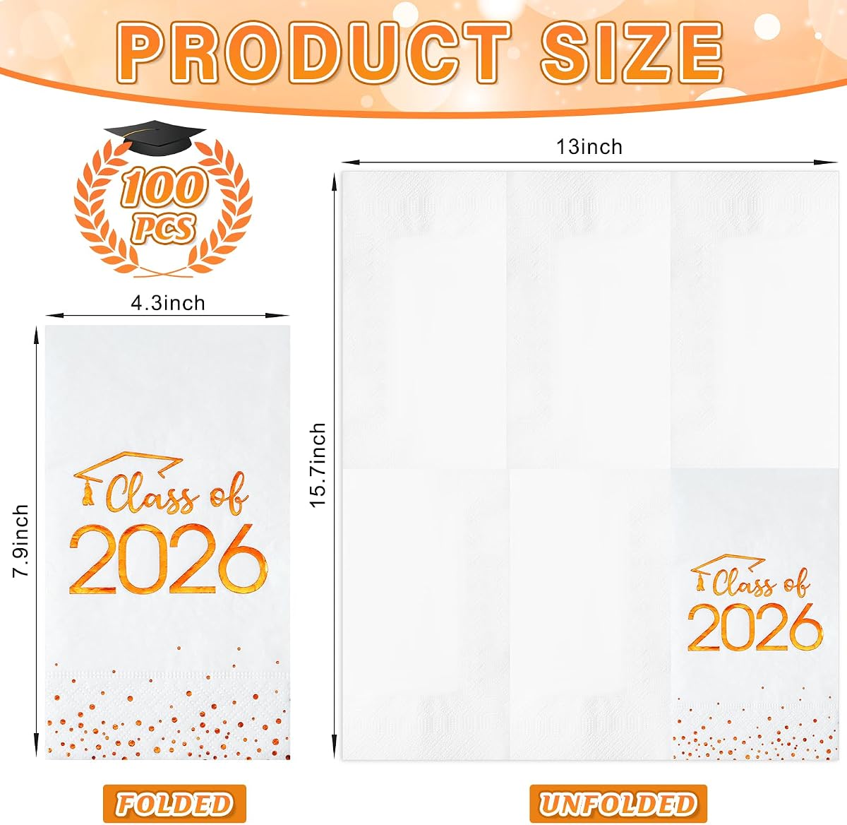 Class of 2026 Napkins Congrats, 100 pack view 2