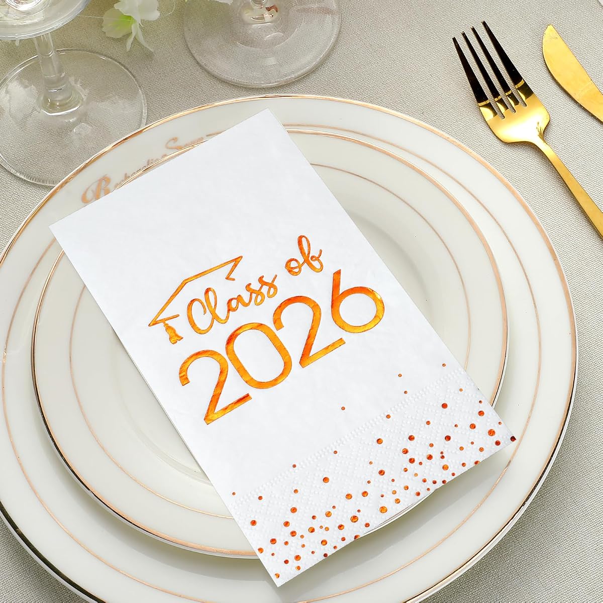 Class of 2026 Napkins Congrats, 100 pack view 4