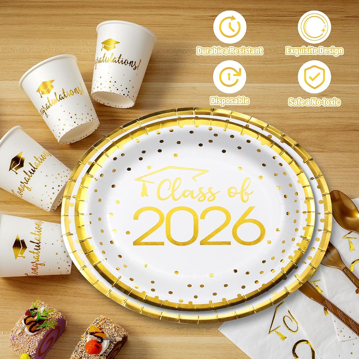 Class of 2026 Napkins Congrats, 350 pack view 3