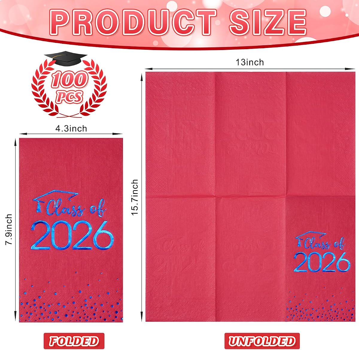 Class of 2026 Napkins DSLJ, 100 pack view 2