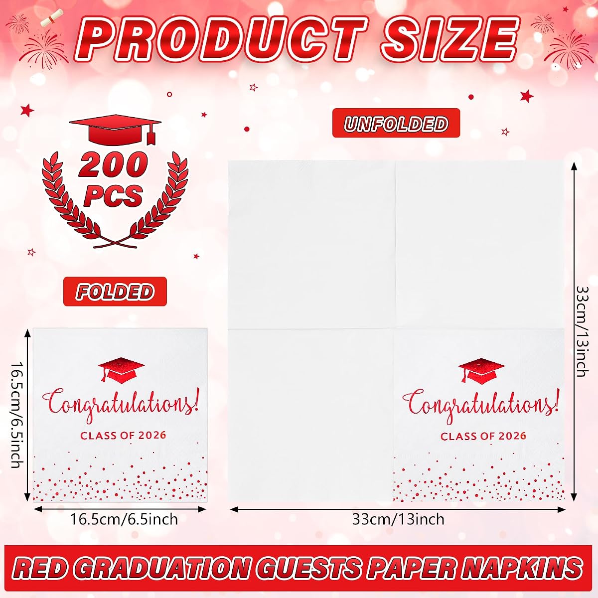 Class of 2026 Napkins NBC5, 200 pack view 2