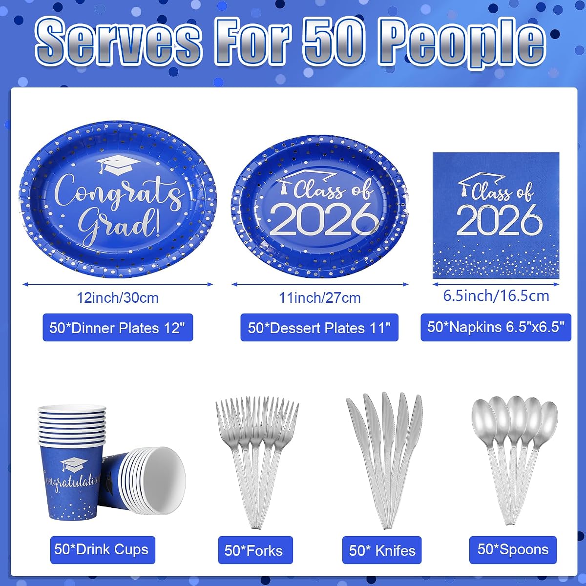 Class of 2026 Napkins Oval, 350 pack view 2