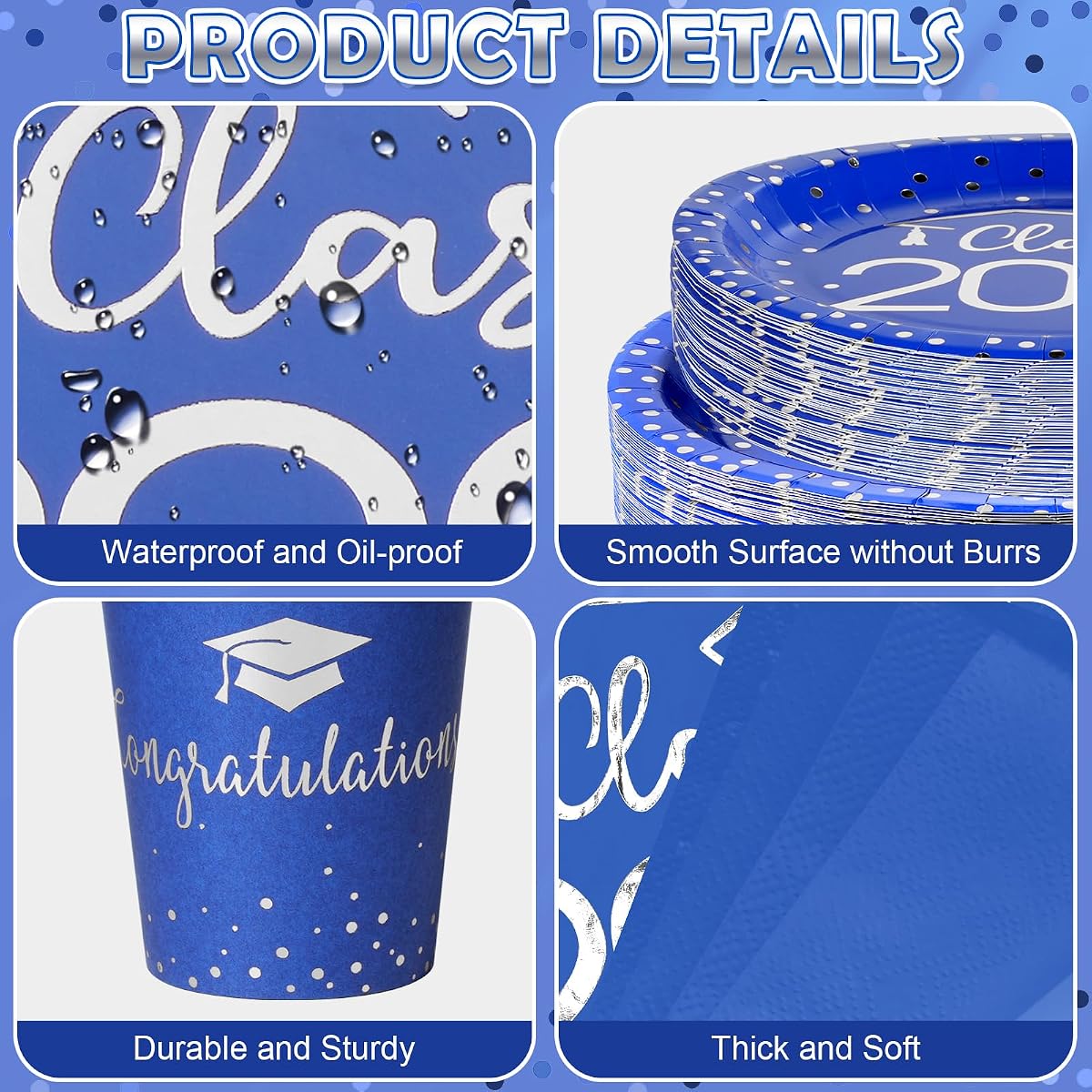 Class of 2026 Napkins Oval, 350 pack view 4
