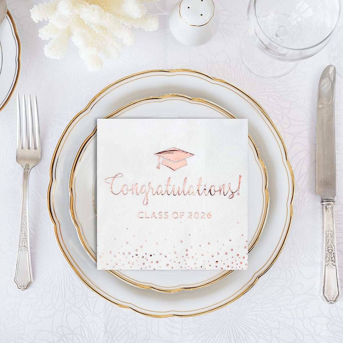 Class of 2026 Napkins Paper, 100 pack view 4