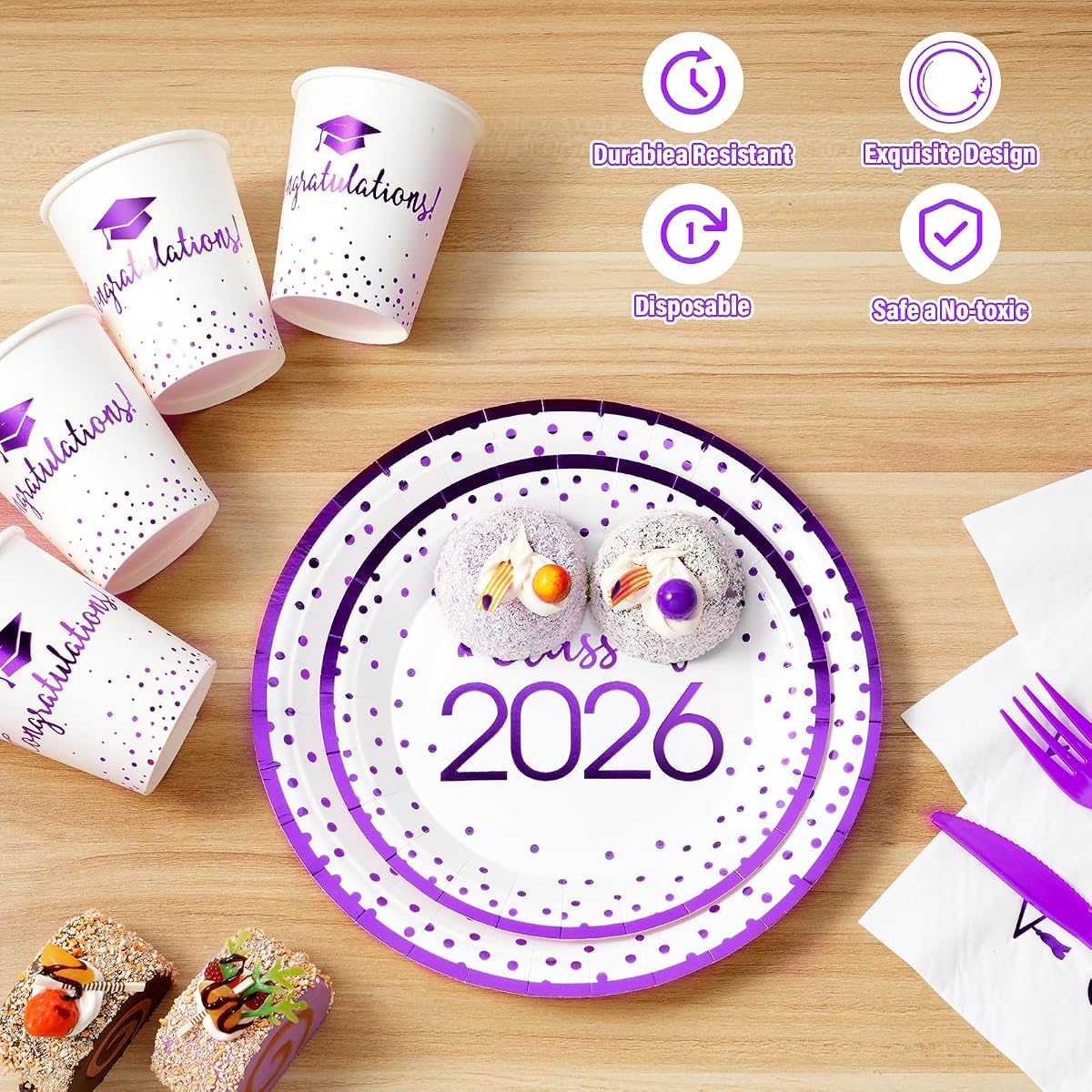 Class of 2026 Napkins Paper, 175 pack view 3
