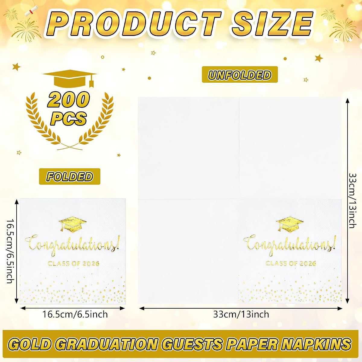 Class of 2026 Napkins Paper, 200 pack view 2