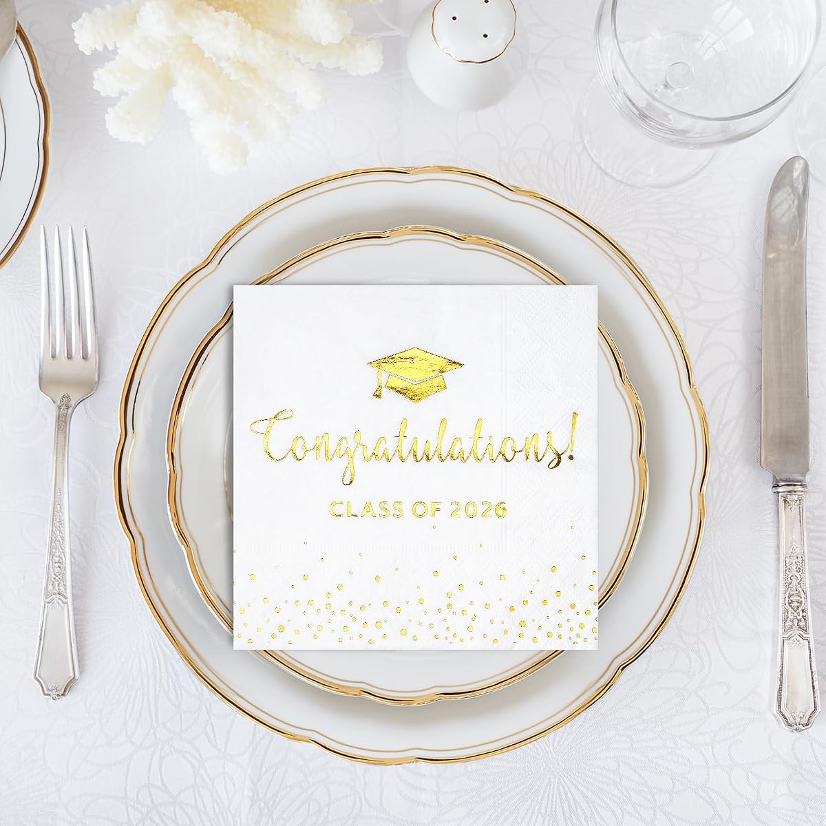 Class of 2026 Napkins Paper, 200 pack view 4
