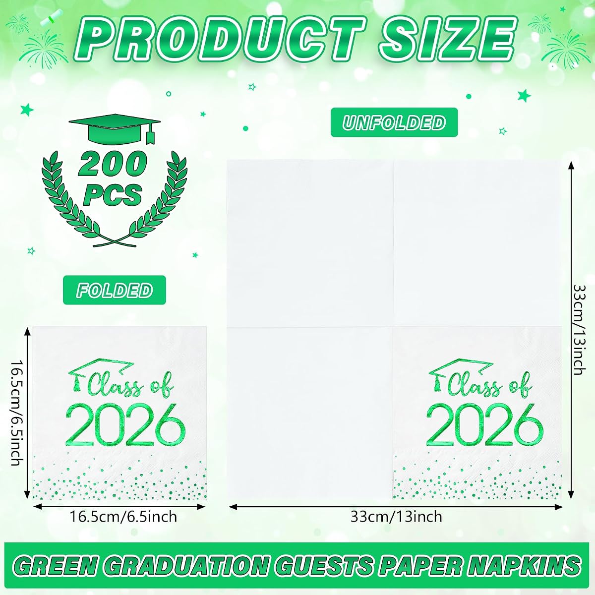 Class of 2026 Napkins Square, 200 pack view 2