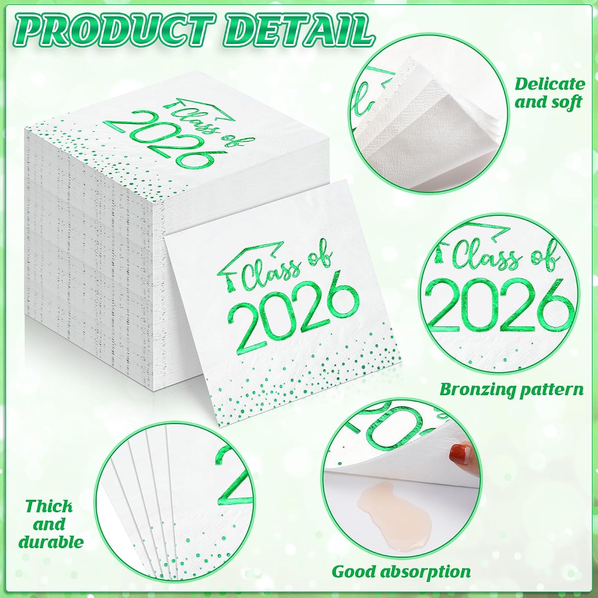 Class of 2026 Napkins Square, 200 pack view 3