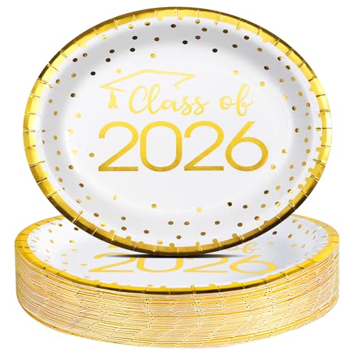 Class of 2026 Paper Plates, 50 pack