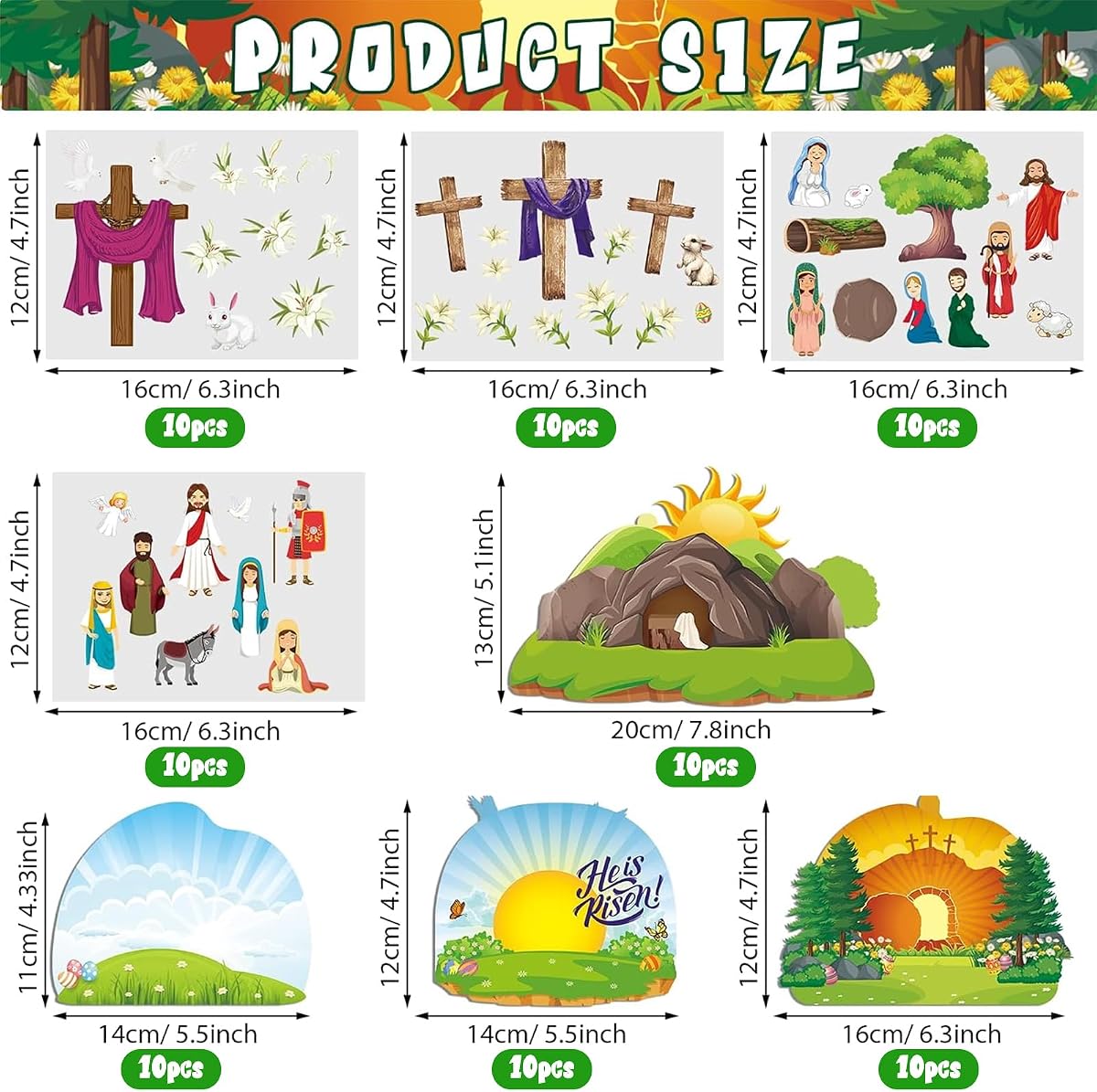 Easter Stickers, 80 pack view 2