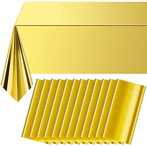 Gold Rectangle Tablecloth, 54 x 108 inch, 12 pack