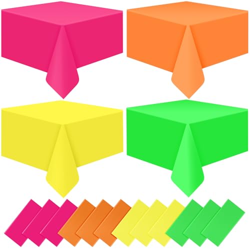 Neon Rectangle Tablecloth, 54 x 108 inch, 12 pack
