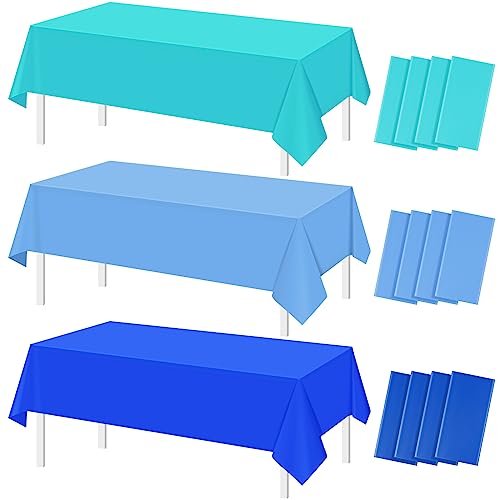 Ocean Blue Rectangle Tablecloth, 54 x 108 inch, 12 pack