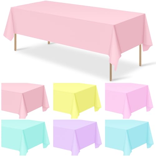 Pastel and Mix Color Rectangle Tablecloth 8SN7, 54 x 108 inch, 12 pack