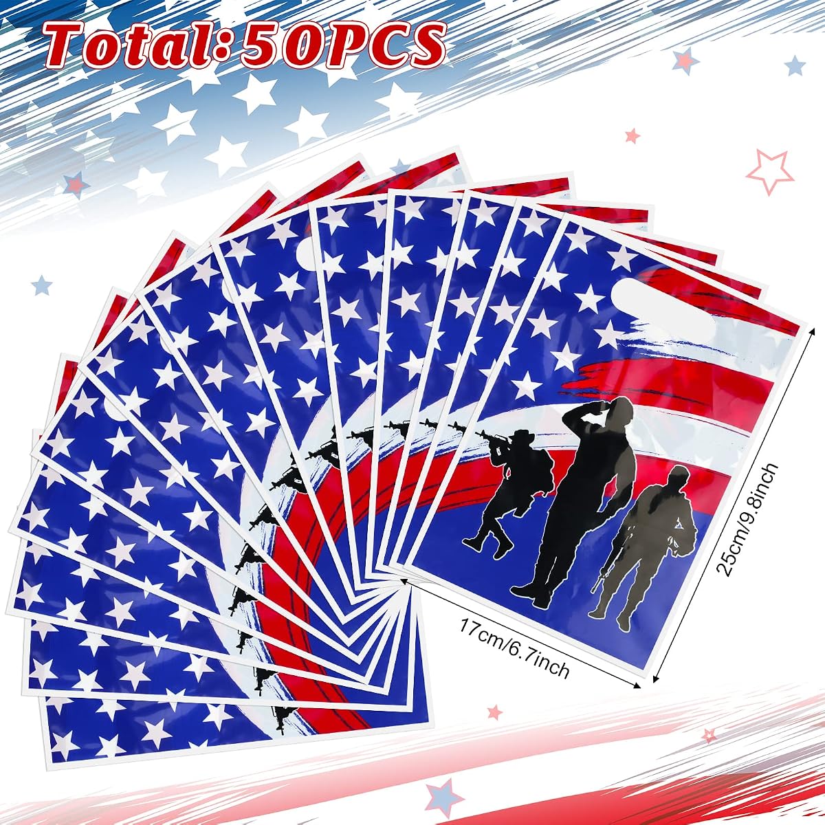 Patriotic Party Decorations, 50 pack view 2