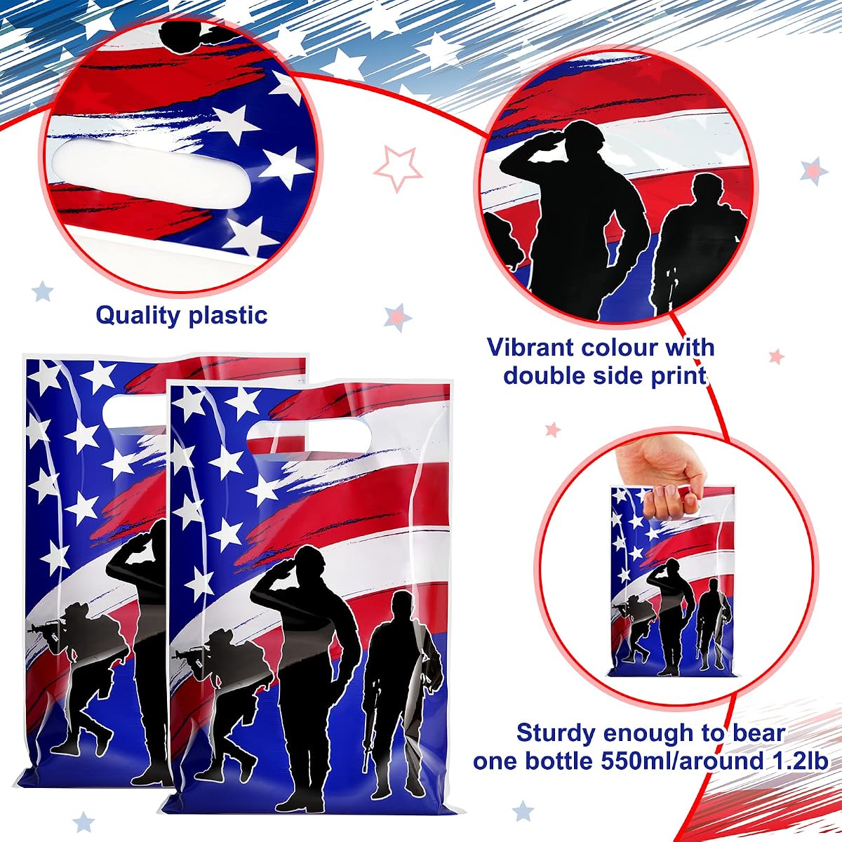 Patriotic Party Decorations, 50 pack view 3