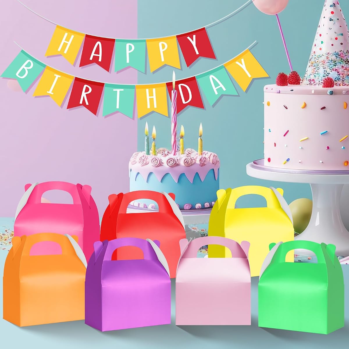 Rainbow Favor Boxes, 24 pack view 4