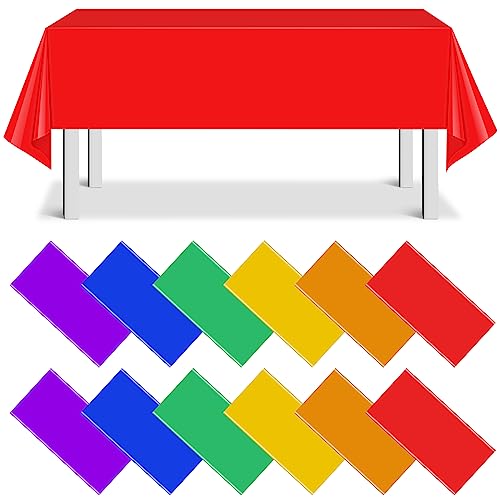 Rainbow Rectangle Tablecloth, 54 x 108 inch, 12 pack