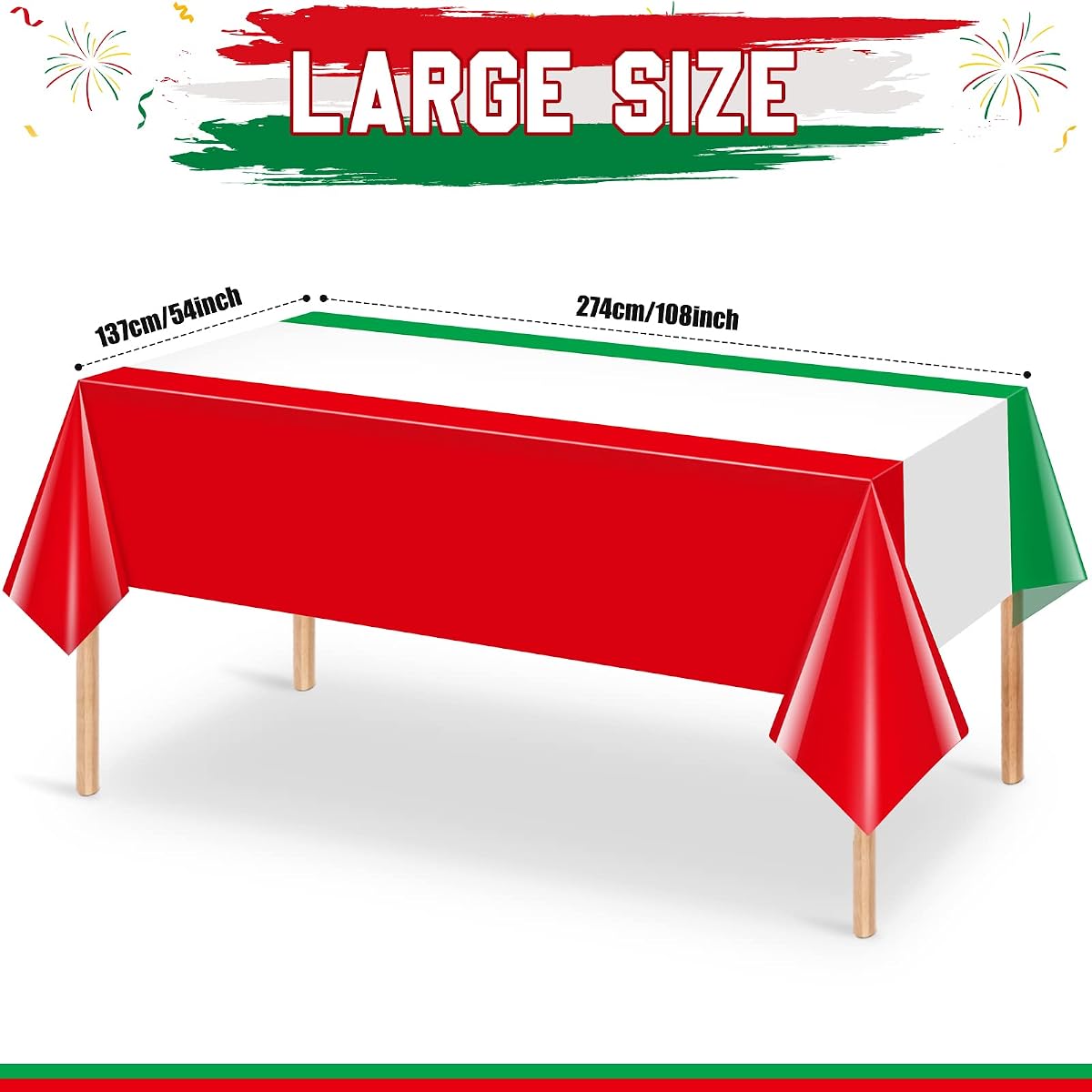 Rectangle Tablecloth, 54 x 108 inch, 6 pack view 2
