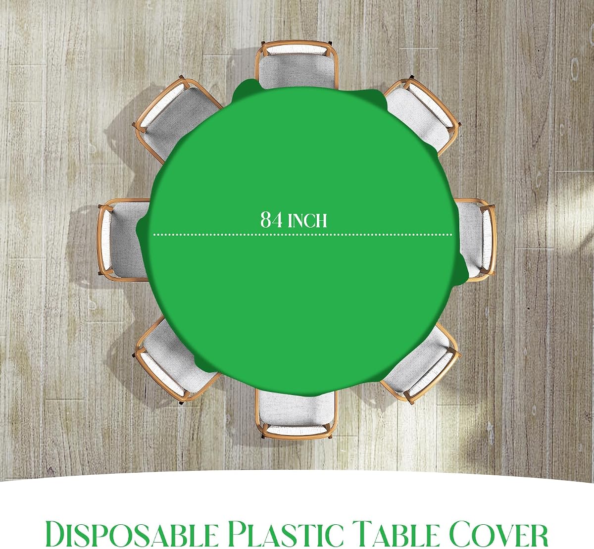 Red and Black Round Tablecloth Plastic, 84 inch round, 12 pack view 2