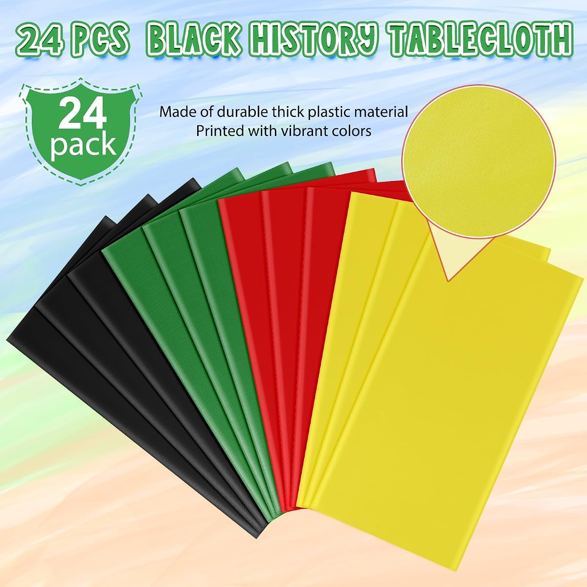 Red and Green Rectangle Tablecloth, 54 x 108 inch, 24 pack view 4