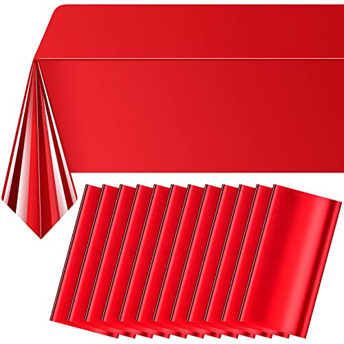 Red Rectangle Tablecloth, 54 x 108 inch, 12 pack