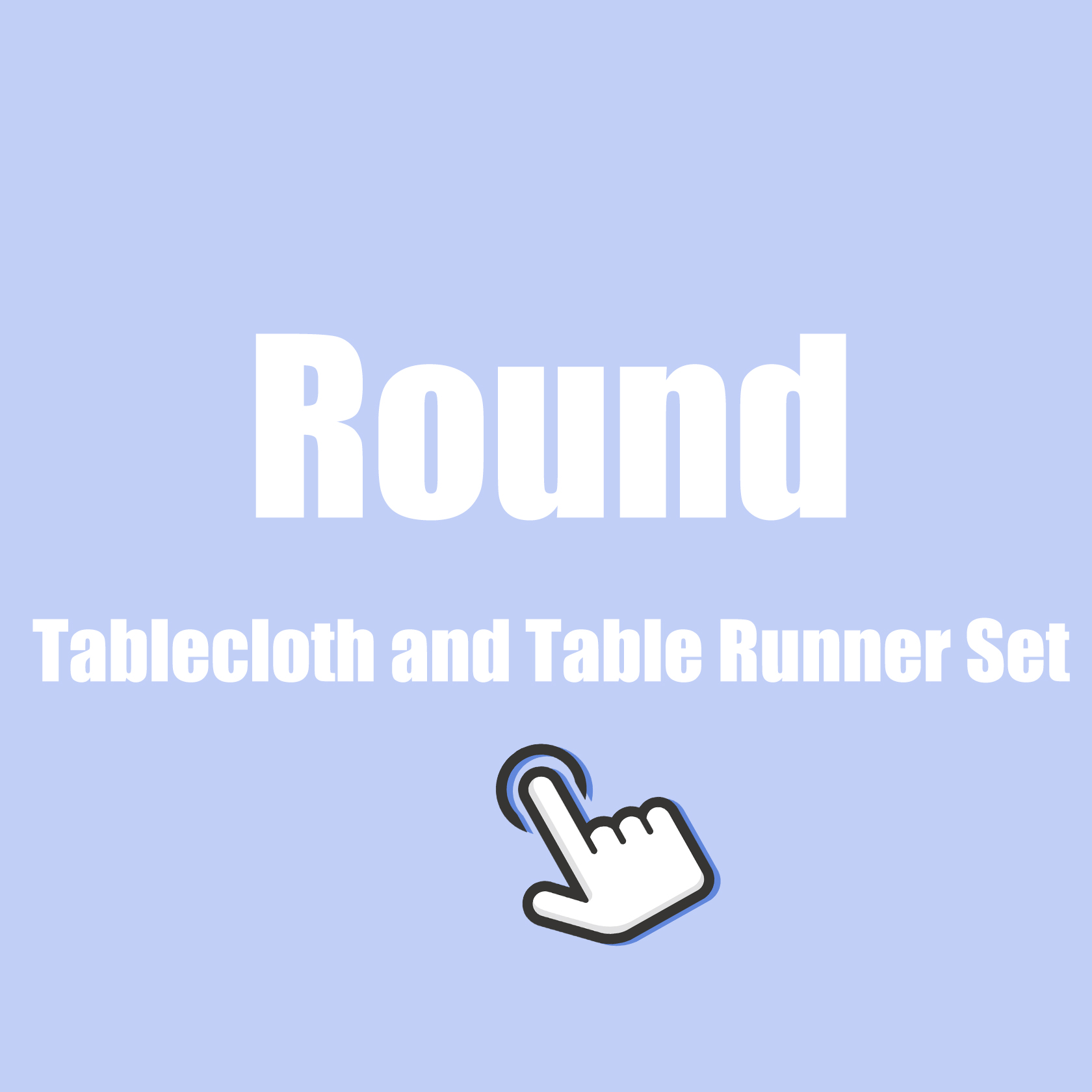 Round tablecloth and table runner set from MASHAN
