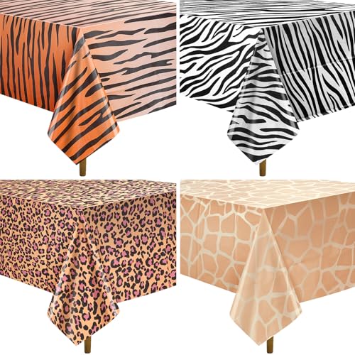 Safari Rectangle Tablecloth, 4 pack