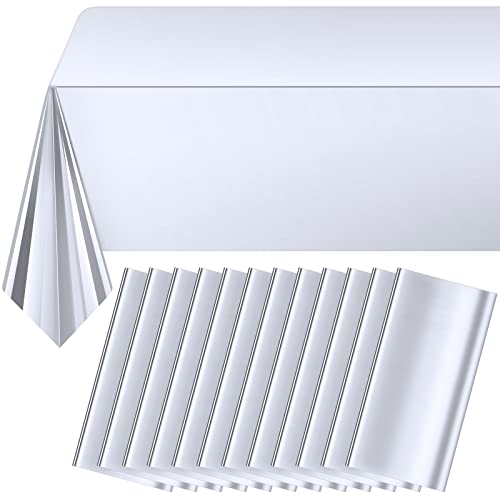 Silver Rectangle Tablecloth, 54 x 108 inch, 12 pack