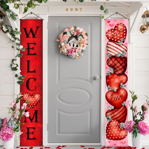 Valentines Red Banner, 12 x 71 inch