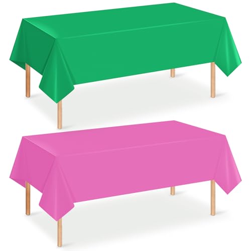 Witch Pink and Green Rectangle Tablecloth, 2 pack