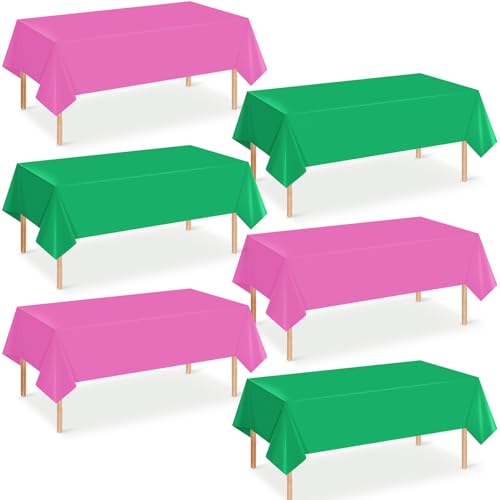 Witch Pink and Green Rectangle Tablecloth, 6 pack